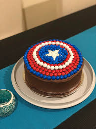 Stealth suit, which we think is one of the best costumes the cap has worn in the mcu. Homemade Captain America S Shield Cake With M Ms Food Captain America Cake Captain America Birthday Cake Avengers Birthday Cakes