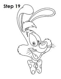 Download and print these roger rabbit coloring pages for free. Draw Roger Rabbit Step 19 Rabbit Drawing Roger Rabbit Jessica Rabbit Cartoon