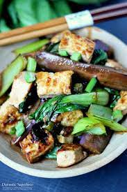 Spicy Asian Eggplant Tofu Bowls Japanese Eggplant Recipes Eggplant Recipes Healthy Recipes
