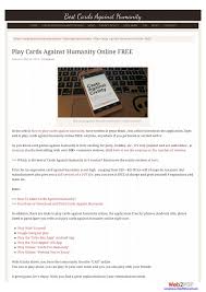 Check spelling or type a new query. Play Cards Against Humanity Online Free By Cahgame Issuu
