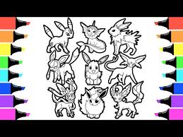 Watch me color normal form eevee and all it's evolutions. Pokemon Eevee Evolution Coloring Book I Colouring Videos For Kids Youtube