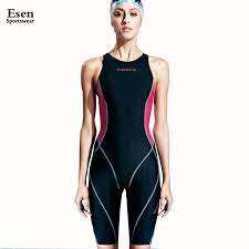Discounts Price Sportswoman Professional Sharkskin One Pieces Long Sport Swimsuits Athletes Backless Women Swimm Women Swimsuits Swimsuits Athletic Swimsuits