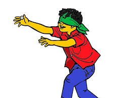 Se le tapan los ojos con el pañuelo a la persona elegida para contar. Juegos Tradicionales Gallinita Ciega Juegos Tradicionales Dibujos De Juegos Juegos