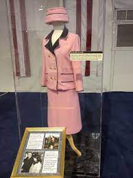 Johnson that afternoon and for the flight back to washington d.c. Jackie O S Famous Pink Suit On Display At The American Presidential Experience Exhibit Jackie O Style Jackie Kennedy Jackie Kennedy Style