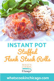 Place the lid on the instant pot with the vent set to the sealing position. Instant Pot Stuffed Flank Steak Rolls What S Cookin Chicago