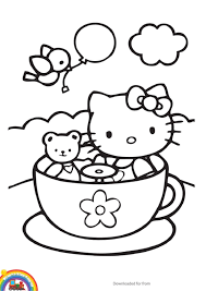 Hello kitty makes birthdays fun! Hello Kitty Coloring Sheet Printable Pdf Download
