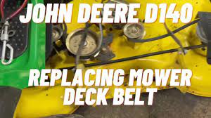 John deere complete mower deck for and. How To Install A Mower Deck Belt John Deere D140 Youtube