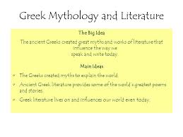 The ancient greeks developed an alphabet for writing. Greek Mythology And Literature Ppt Video Online Download