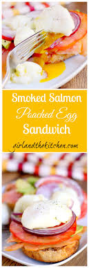 Oil, salt and ground black pepper, flour, plain yogurt, mayonnaise. Smoked Salmon And Poached Egg Sandwich