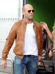 Jason Statham Brown Bomber Jacket New American Jackets Brown Bomber Jacket Brown Leather Jacket Bomber Jacket
