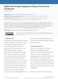 Over a year on since the first outbreak, what have we learnt? Pdf English And Foreign Language Teaching In The German Gymnasium
