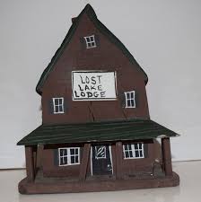 Log Cabin Handmade Lodge Model Folk Art Blue Ridge Rustic Split-wood Cabin  by John Ulery Blue Ridge Mountains of North Carolina Alleghany