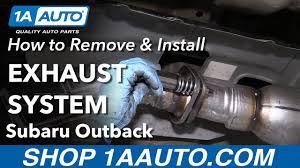 How To Replace Exhaust System On A 04 09 Subaru Outback Youtube