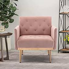 Velvet chair mid century modern vanity chair for bedroom with armrest, high back arm chair armchair with golden metal legs. Amazon Com Living Room Chairs Pink Chairs Living Room Furniture Home Kitchen