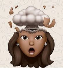 My children "gifted" me with a set of #memojis. This is one of my  favourites. It stands for "you are breaking my brains." Kids say I don't  get it. Why?