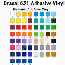 12x12 Sheets Of Oracal 651 Permanent Adhesive Vinyl Oracal