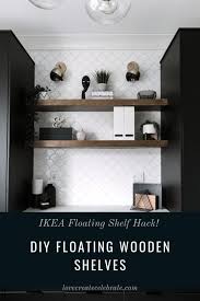 Easy Diy Floating Shelves An Ikea Hack Love Create Celebrate Modern Home Office Ikea Lack Shelves Small Space Office