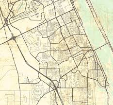 Port Orange Fl Canvas Print Florida Fl Vintage Map City Map Florida Vintage Wall Art Poster Retro Antique Travel Retro Poster Vintage Wall Art Poster Wall Art