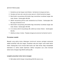 By wan azlina wan othman. Aktiviti Pratulisan