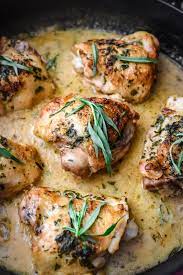 Creamy French Chicken Tarragon Poulet A L Estragon French Chicken Recipes Cooked Chicken Recipes Chicken Dinner