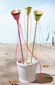 Dekorative Fackeln Basteln Mit Tontopfen Deko Basteln Sommer Muttertag Basteln