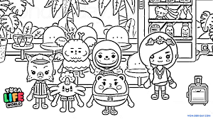 Print our free thanksgiving coloring pages to keep kids of all ages entertained this november. Toca Boca Life Coloring Pages Printable Coloring Pages