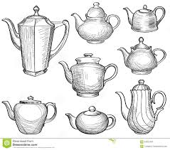 Black And White Teapot Clipart Illustration About Kettles Set Teapots Silhouette Sketch Old Fashioned Collection Coffee Pot Isolated Logo Eign Elements Teapot Drawing Tea Bag Art Tea Pots