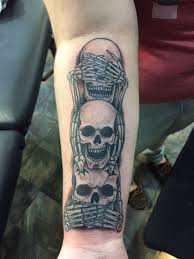 See No Evil Hear No Evil Speak No Evil Tattoo For Men See No Evil Hear No Evil Speak No Evil Done On My Forearm Skulls Tattoo Badass Tattoos For Guys Forearm Tattoo Men Tattoos