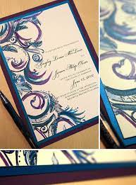 Pin By Brittani Hauter On Wedding Ideas Blue Purple Wedding Teal Wedding Invitations Blue Wedding Invitations
