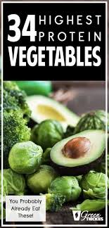 34 Surprisingly High Protein Vegetables Ranked In Order High Protein Vegetables Vegetable Protein High Protein Recipes