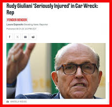 The Daily Beast "Disgraced former New York City mayor Rudy Giuliani was  seriously injured in a car crash in New Hampshire Saturday night, his  spokesperson told the New York Post. Giuliani, 81,
