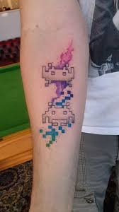 My First Space Invaders Sarah Akers Tattoos Electric Tattoo Morley Perth Wa R Tattoos Tattoos Space Invaders R Tattoo