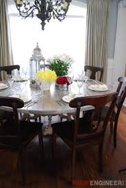 For dining rooms, all chairs should still land on the rug when they're pulled away from the table. 70 Inch Round Table Top Rogue Engineer