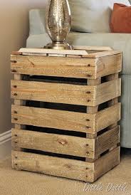 Creative Pallet Furniture Designs Crate Side Table Pallet Furniture Designs Pallet Diy