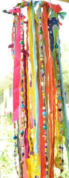 The Boho Jellyfish Wind Chime Mobile Garden Art Bohemian Garland Ribbon Craft Ideas Basteln Garten Deko Garten