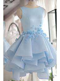 Pin By Micalah Dungill On Prom Dresses Original Prom Dresses Scoop Neck Prom Dress Light Blue Homecoming Dresses