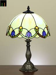 12 Tiffany Floral Stained Glass Bedside Side Table Lamp Light Leadlight Stained Glass Lighting Stained Glass Lamp Shades Stained Glass Light