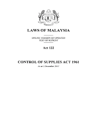 Airport authority of india act 1994. Fillable Online Amendment A1270 Control Of Supplies Act 1961 Act 122 Form Fax Email Print Pdffiller