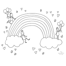 This article may include affiliate links. Rainbow Coloring Page Darcy Miller Designs