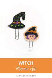 Witch Or Hat Planner Clip Paperclip Planner Bookmark Etsy Planner Clips Paper Clip Planner Accessories