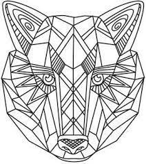 What is more, you can also find a very special category of printable coloring pages for kids, that offer extraordinary educational values. Wild Wolf Geometric Coloring Pages Geometric Wolf Geometric Animals