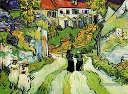 Village Street And Steps In Auvers With Figures Vincent Van Gogh Peintures A L Huile Peintre Comment Peindre Peinture