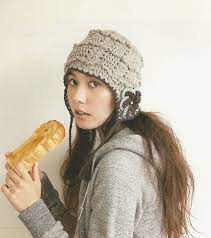 Japanese Crochet Winter Hat For Women Pattern By Dotsstripes 2 50 Crochet Hats Japanese Crochet Crochet Earflap Hat Pattern