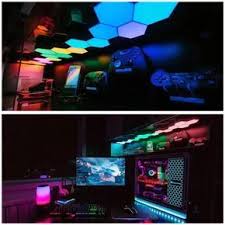 Lifesmart Wifi Smart Led Light Color Changing Splicing Lighting Cololight Voice Control Diy Home Decoration Gift Walmart Com In 2020 Computer Gaming Room Gaming Room Setup Video Game Room Design
