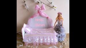 How To Make Doll Bed Princess Bed Diy Oyuncak Bebek Yatagi Yapimi Barbie Yatagi Youtube Bebek Oyuncaklari Bebek Yatagi Bebek