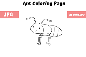 Coloring pages to download and print. Coloring Page For Kids Ant Graphic By Mybeautifulfiles Creative Fabrica