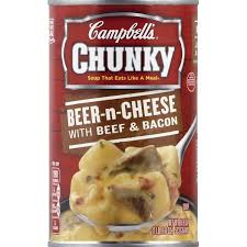 Junt got it in his head that condensed cheddar cheese soup might make a good emulsifier and sauce for a mac. Campbell S Soup Beer N Cheese With Beef Bacon 18 8 Oz Instacart