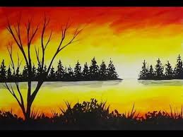 The tutorial comes with a printable that you can download and use to transfer the …. Sunset Cove And Pine Trees Silhouette Acrylic Painting Time Lapse Youtube Painting Time Lapse Silhouette Painting Pine Tree Drawing