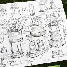 Sketched A Few Planters For Earth Day Doodles Sketch Sketches Design Drawing Draw Ske Design Sketch Interior Design Sketches Sketch Book
