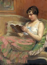 La Liseuse Frederic Dufaux Swiss 1852 1943 Oil On Canvas Dufaux Enrolled At The School Of Fine Arts In Woman Reading Reading Art Books To Read For Women
